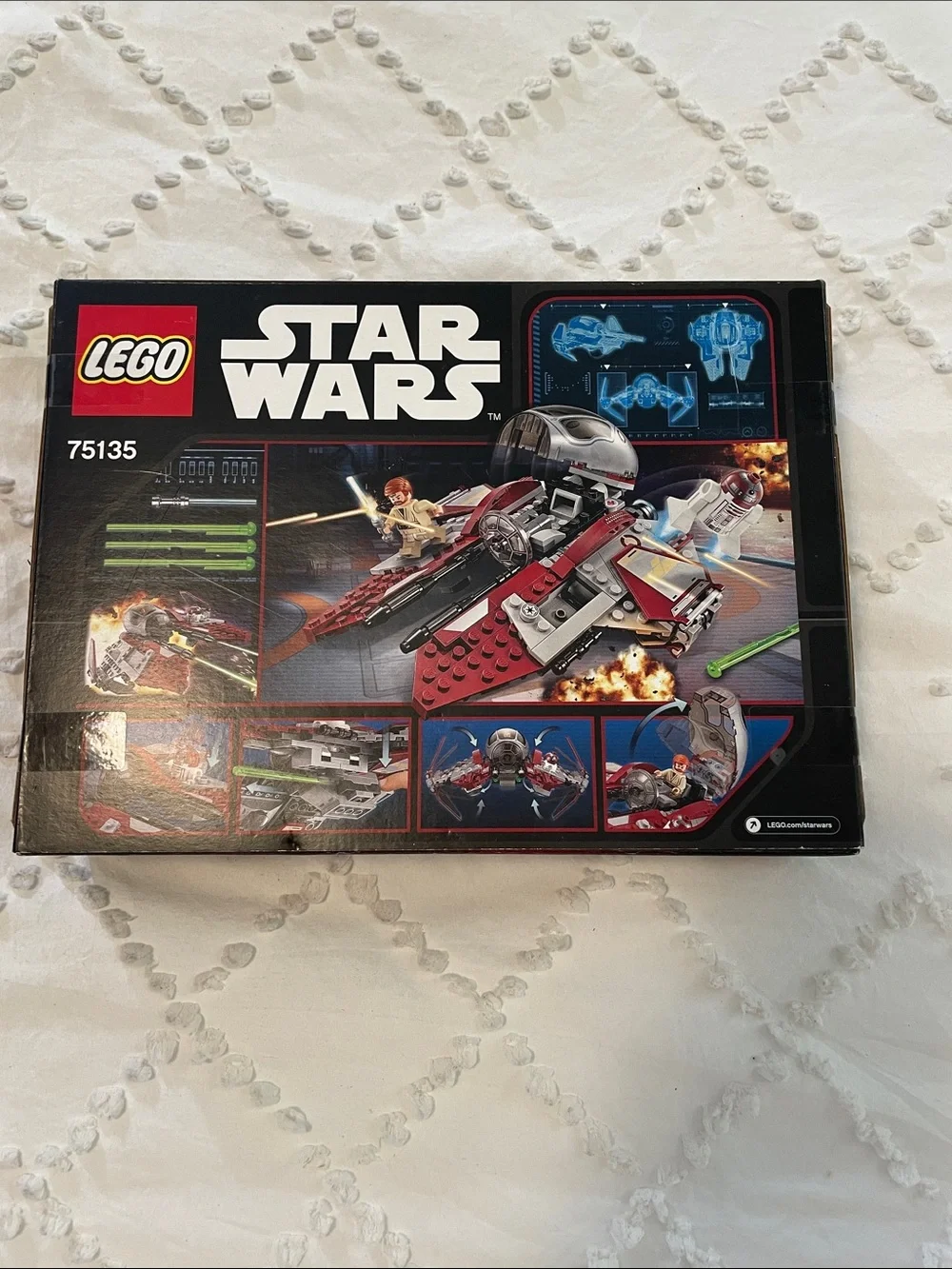 Lego Star Wars Obi-Wan's Jedi Interceptor - Red, Gray, White, Black 75135